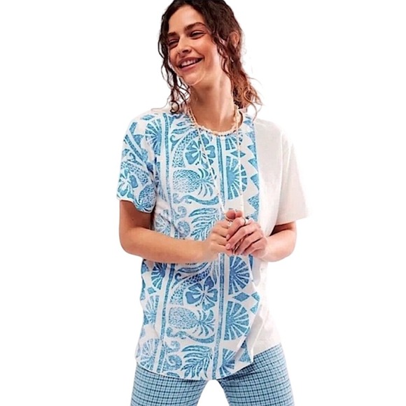 Free People x Ragabond Maui Graphic Tee XS T-Shirt NWOT $98 - Picture 1 of 5